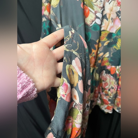 Meadow Rue from Anthropologie Multicolor Floral Drop Waist Dress - Picture 6 of 11